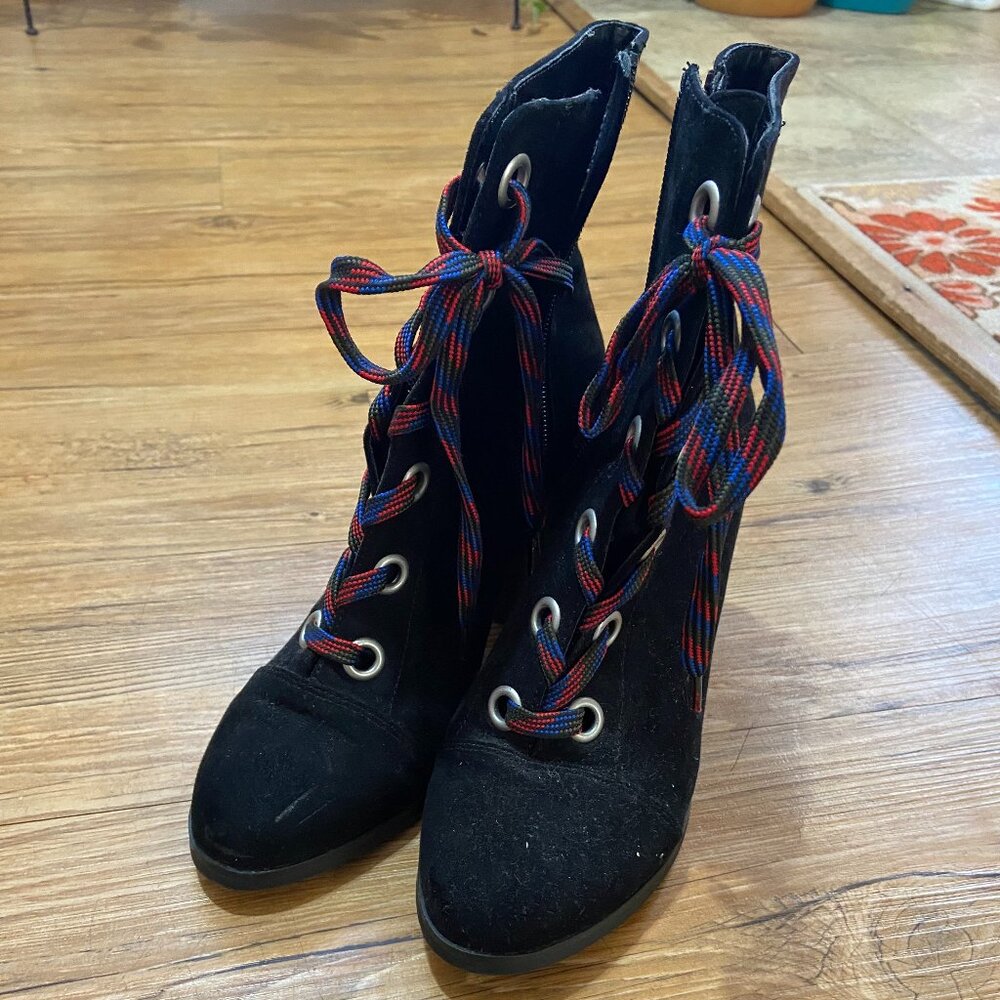 Black Target Dress Boots